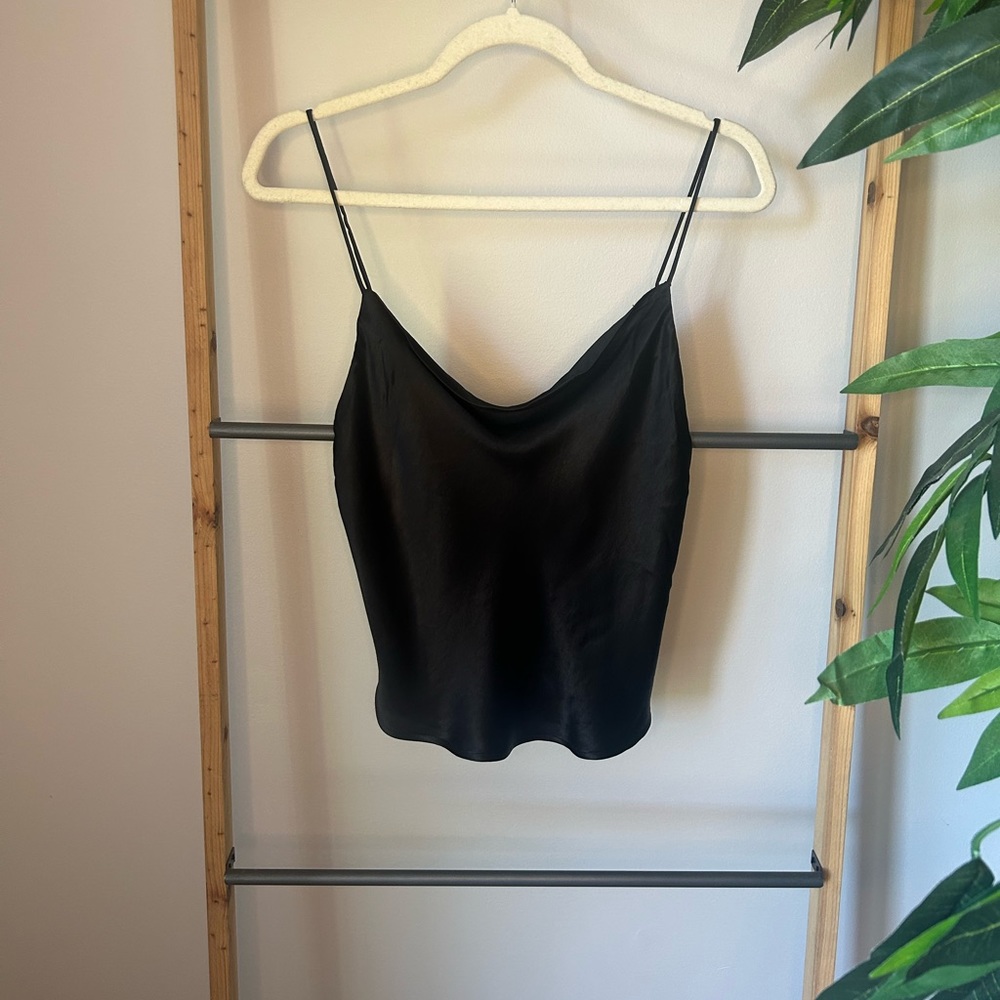 EUC Zara Satin Effect Black Cami size small - Picture 6 of 8
